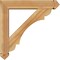 Ekena Millwork Olympic Arts and Crafts Rough Sawn Bracket w/ Offset Brace, Western Red Cedar, 6"W x 28"D x 28"H BKT0604X28X28OLY03RWR - alternate 2